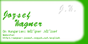 jozsef wagner business card